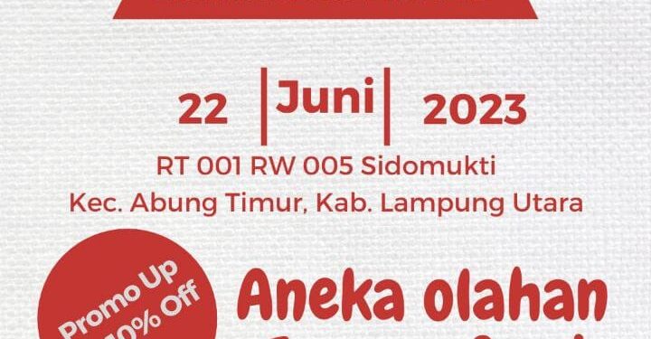 Diresmikan Toko Ernash Frozen Food di Desa Sidomukti, Abung Timuri