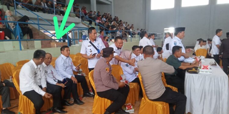 Baru Sepekan Ditetapkan Tersangka Polda Lampung, Kadis PMD Lampura Terlihat Hadiri Deklarasi Damai Pilkades