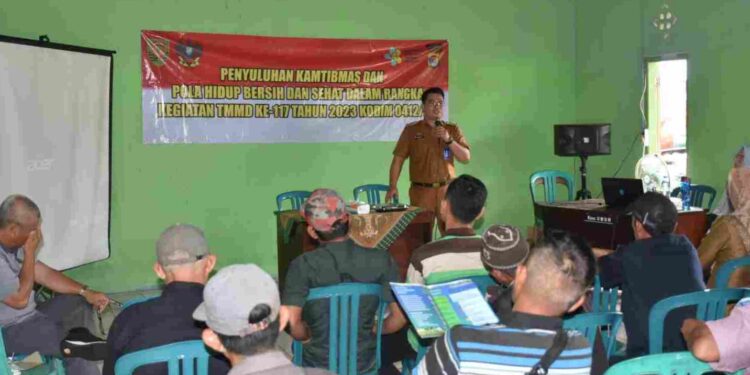 Satgas TMMD Kodim 0412 Lampung Utara Lakukan Kegiatan Non Fisik Penyuluhan Pola Hidup Sehat