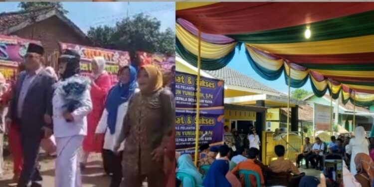Usai Pelantikan Kepala Desa Terpilih, Yuyun Kades Bumi Raya di Sambut Warga