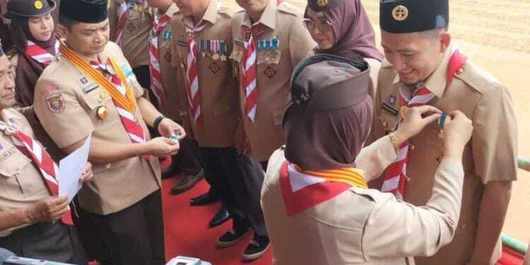 Peringati Hari Pramuka Ke-62, Kwartir Daerah Lampung Gelar Upacara di Stadion Sukung, Lampung Utara