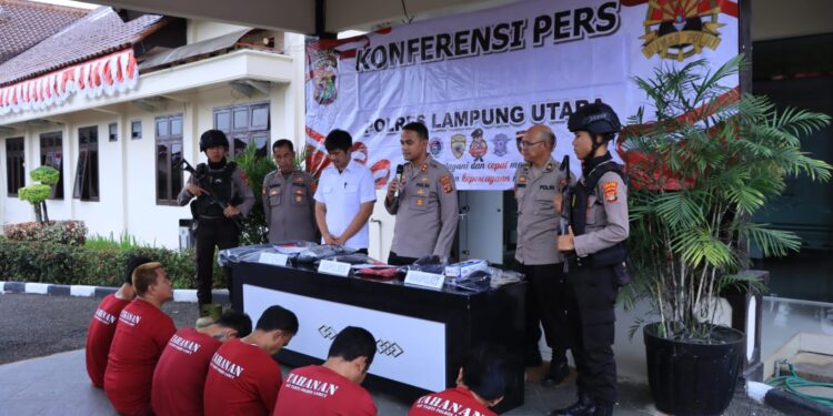 Dalam Sepekan Polres Lampung Utara Tangkap Sejumlah Pelaku Tindak Kejahatan
