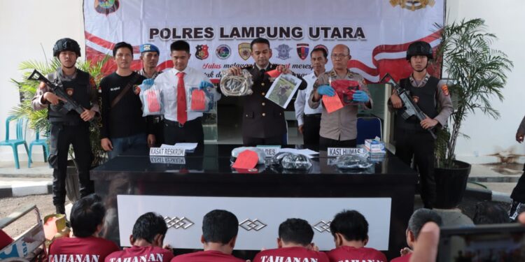 Dalam Sepekan Polres Lampung Utara Tangkap Belasan Pelaku Kejahatan Resahkan Masyarakat