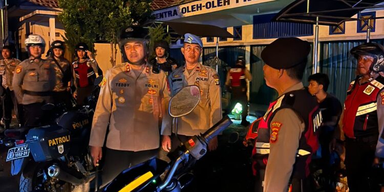 Ciptakan Kamtibmas Polres Lampung Utara Gelar Patroli Bersama TNI, Sat Pol PP dan Dishub