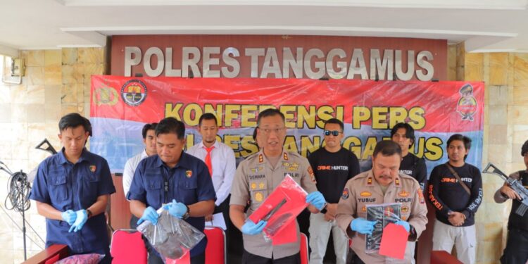 Pelaku Pembunuh Tukang Ojek Ditangkap Tim Gabungan Tekab 308 Presisi Polres Tanggamus