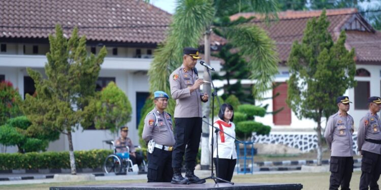 Kapolres Lampung Utara Ingatkan Anggota Untuk Disiplin Menjalankan Tugas