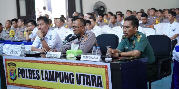 Polres Lampung Utara Ikuti Pembekalan Pengamanan Pemilu 2024