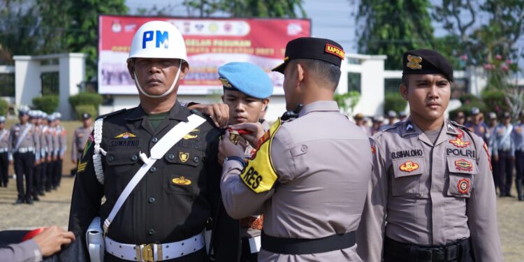 Polres Lampung Utara Gelar Pasukan Ops Mantap Brata Krakatau 2023