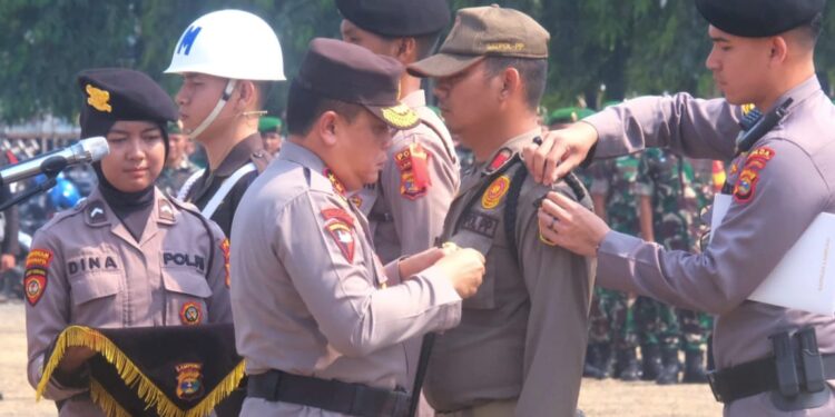 Ribuan Personil Polda Lampung Ikuti Gelar Pasukan Ops Mantap Brata Tahun 2023