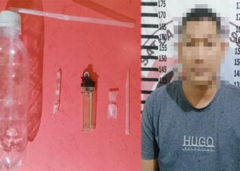 Tengah Asyik Menghisab Sabu Seorang Warga Kabupaten Tulang Bawang di Tangkap Petugas