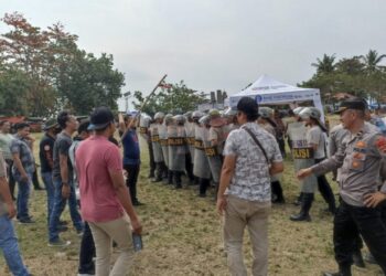 Polres Pesisir Barat Gelar Strategi Simulasi Sispamkota Pengamanan Pemilu 2024