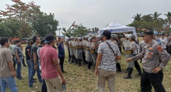 Polres Pesisir Barat Gelar Strategi Simulasi Sispamkota Pengamanan Pemilu 2024
