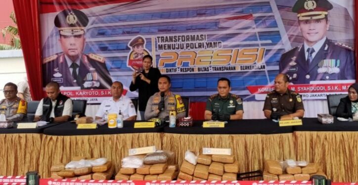 Polisi Musnahkan Barang Bukti Watu Kwintal Narkoba Jenis Narkoba, Ganja dan Ekstasi