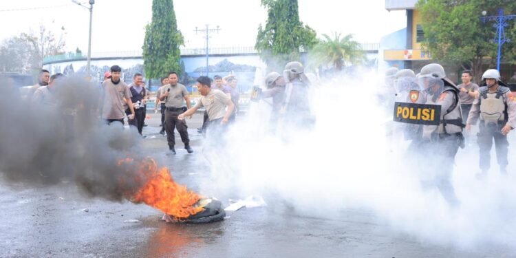 Polres Lampura Gelar Peningkatan Kemampuan Dalmas Terpadu Rayonisasi