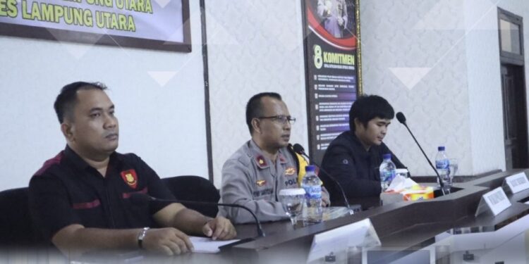 Cegah Terjadinya Pelanggaran Pemilu, Polres Lampung Utara Gelar Sosialisasi Hukum