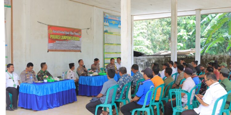 Jumat Curhat, Kapolres Lampung Utara Serap Aspirasi warga Desa Penagan Ratu