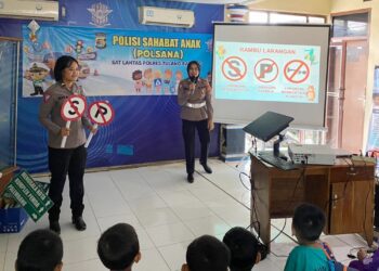 Satlantas Polres Tulang Kenalkan Aturan Lalulintas Sejak Dini Pada Anak