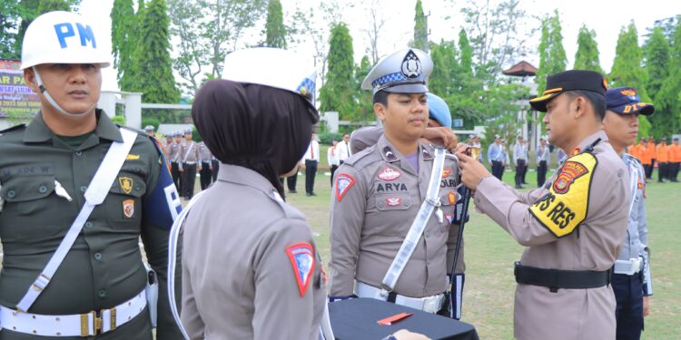 Polres Lampura Gelar Upacara Pasukan Ops Lilin Krakatau 2023