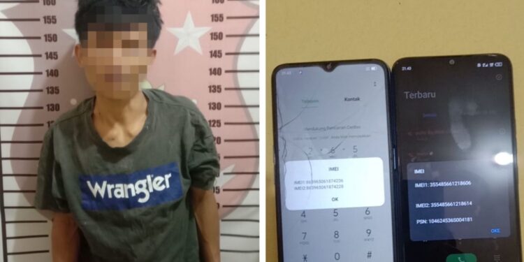 Seorang Pemuda di Tangkap Petugas Kasus Pencurian Hp