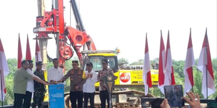 Presiden Joko Widodo Resmikan Pembangunan Polres Khusus Kawasan Kota Nusantara